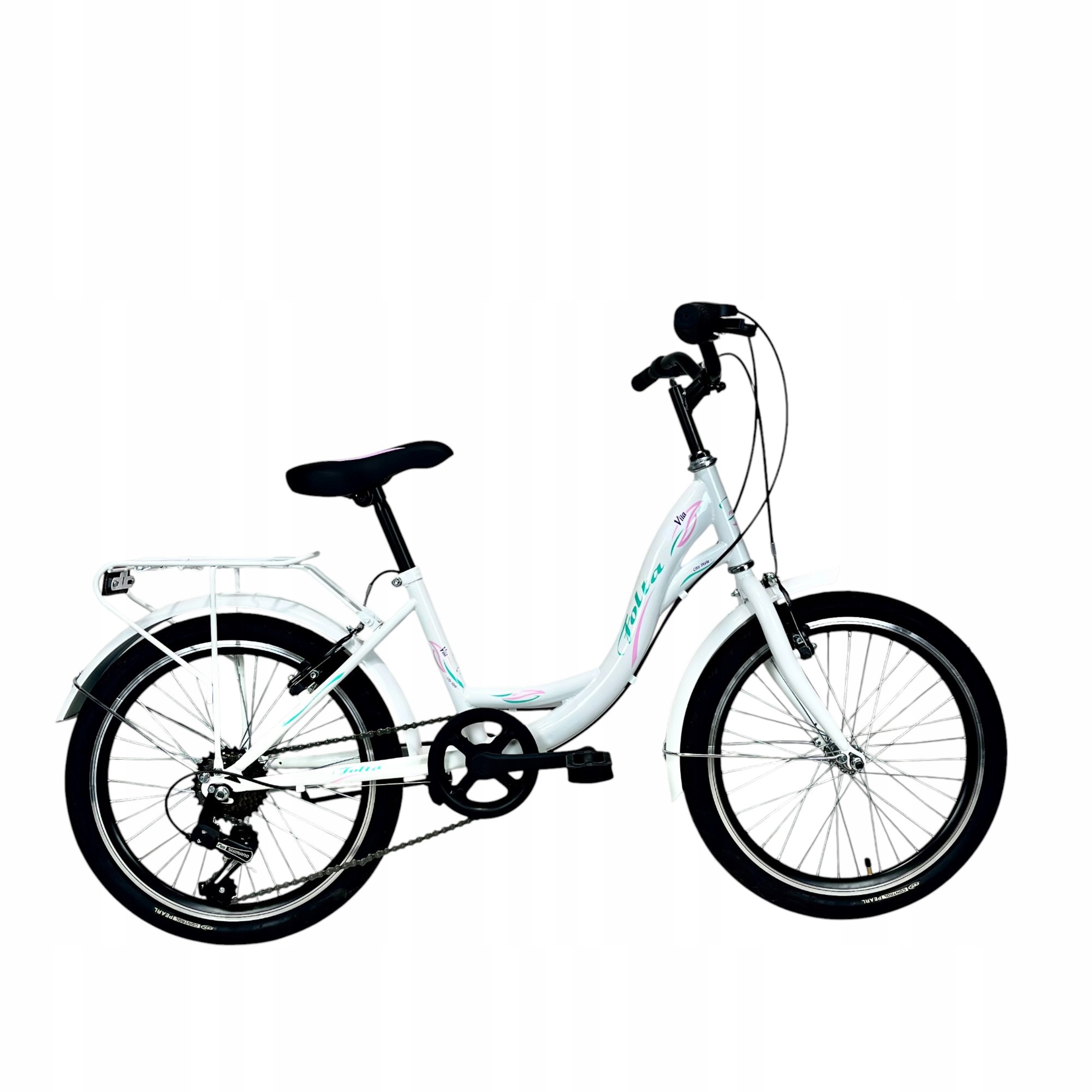 Rower Dziecięcy Folta Vila 20'' Osprzęt Shimano Biały Połysk+dzwonek Rowery