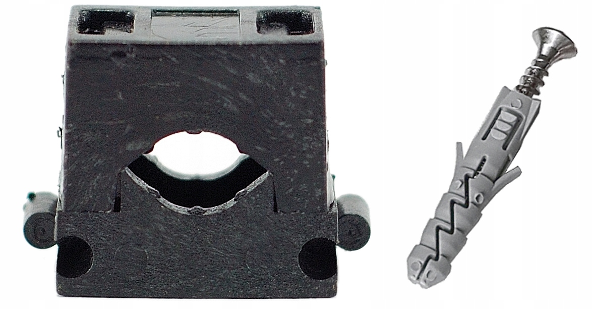 

czarny uchwyt do przewodu kabla w oplocie 3x1,5mm2