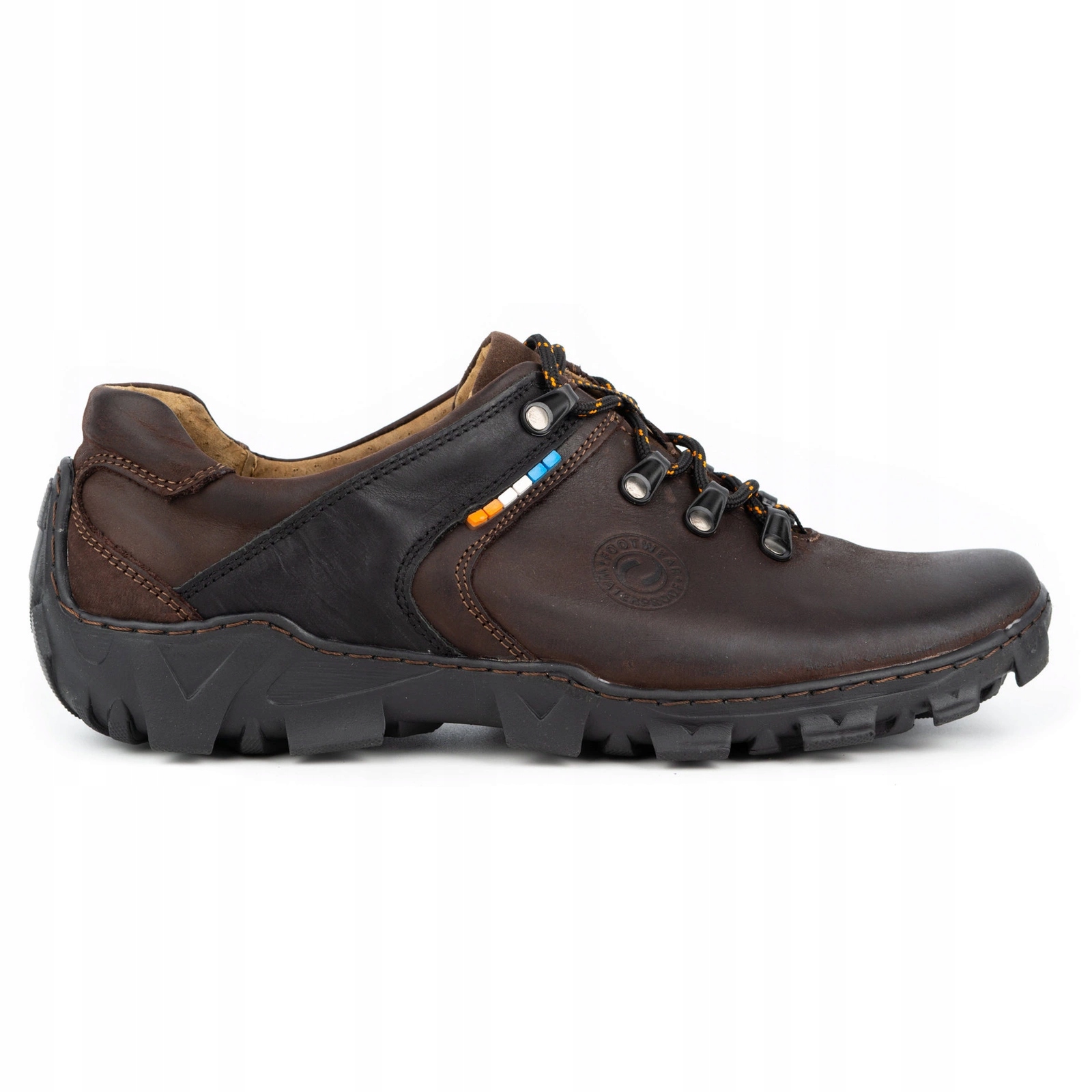 Pánské kožené trekové šněrovací boty Polské 214GT hnědé 41