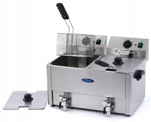 Elektrická olejová fritéza 2 x 8 l 3250 W Maxima Holland 09300416