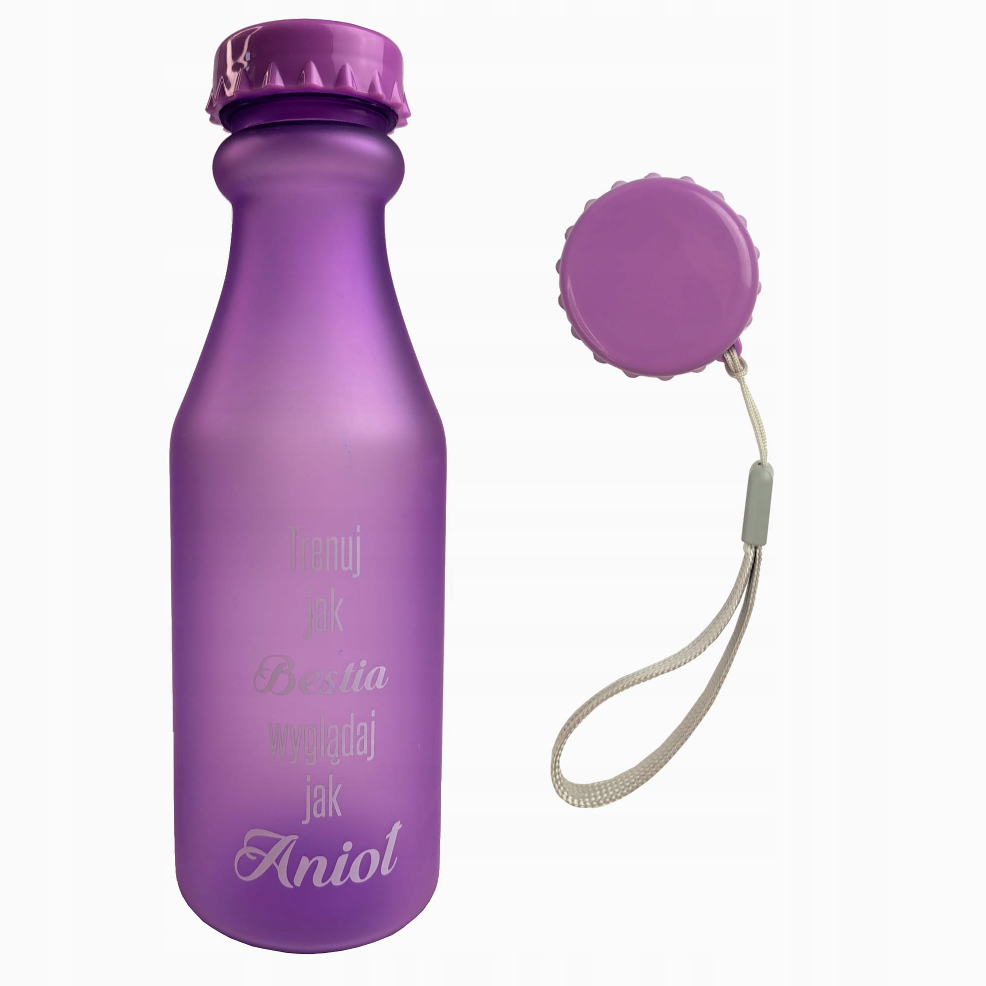 Butelka Fit Angels 400ml fioletowa