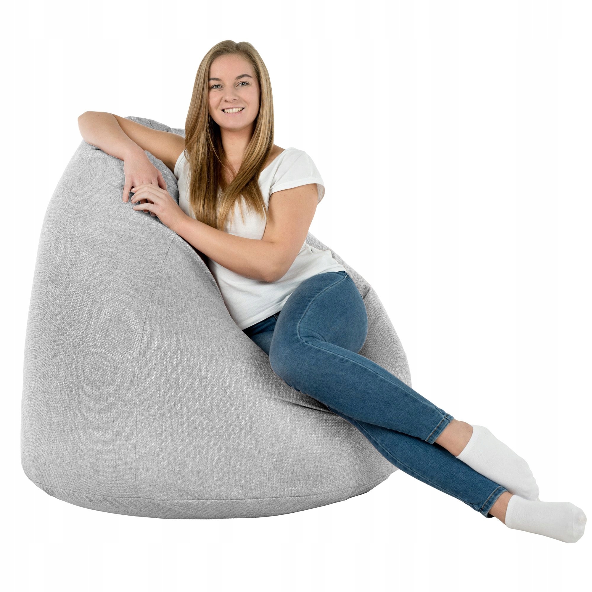 Sáček Recyklace křeslo sako Taburet Šedá XXL