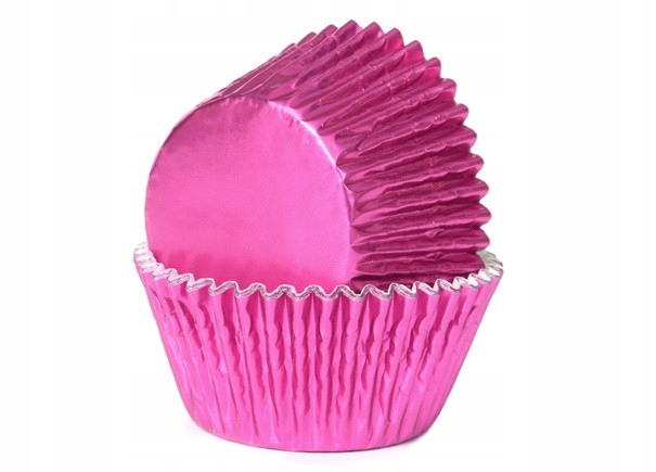 

Papilotki do muffinek fuksja, metalizowane 24szt