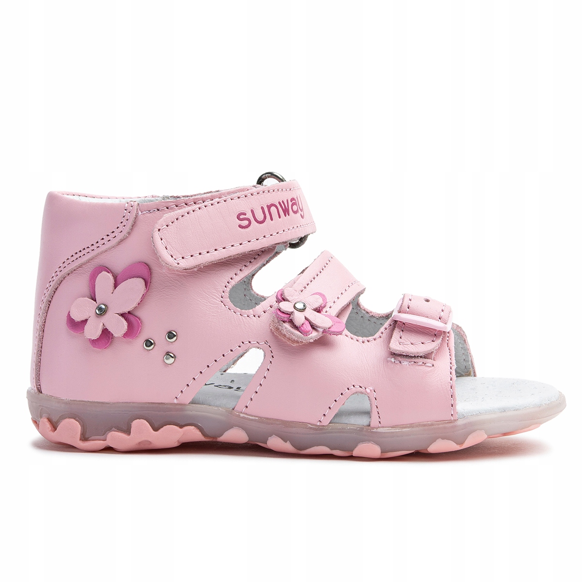 

Sandały łatwe zakładanie Skórzane miękkie Sunway