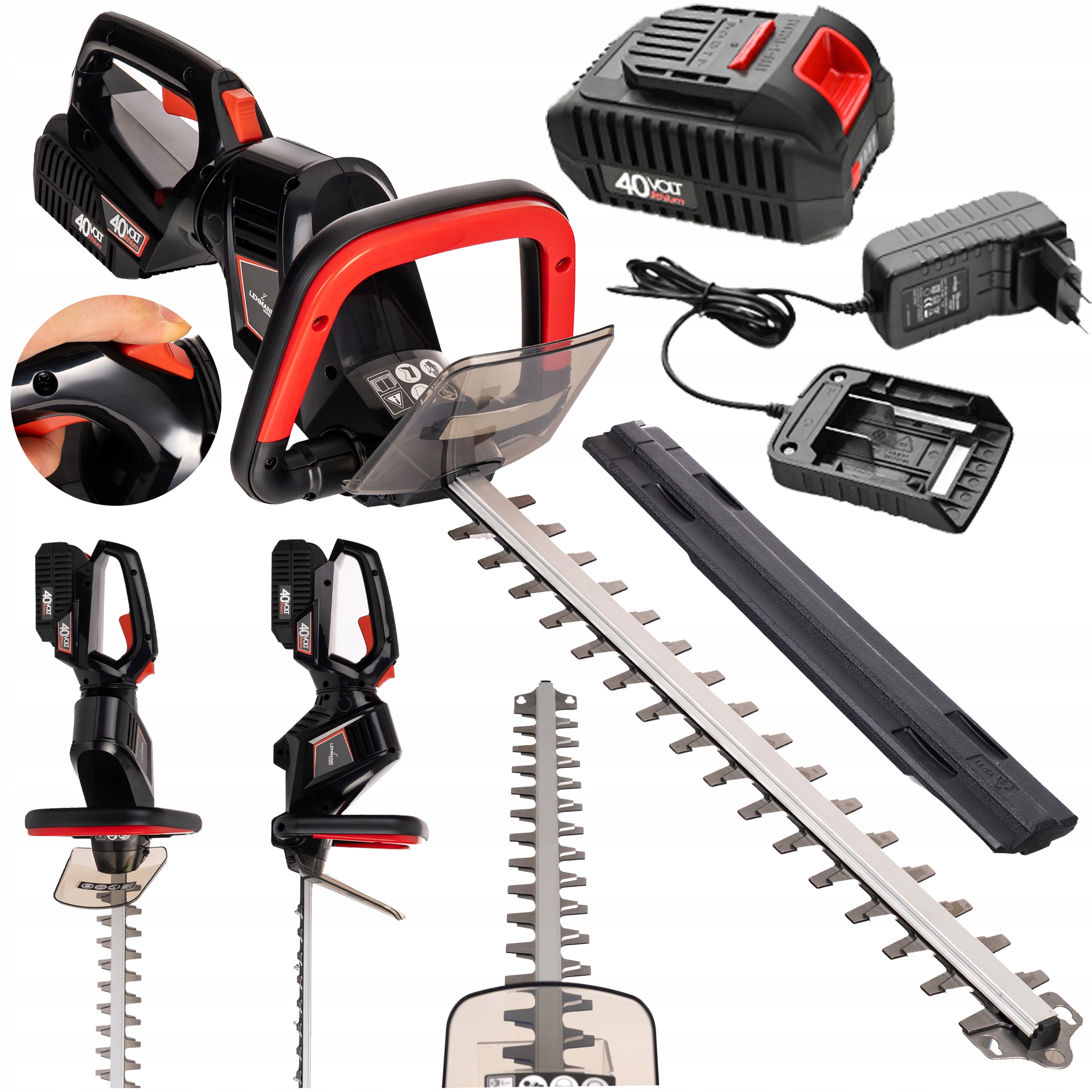 Akumulátorové Nožnice Na Živý Plot Na Strihanie Kríkov 55 CM, Sada 40 V