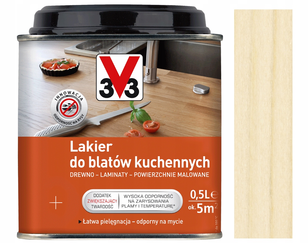 

V33 Lakier Do Blatów Kuchennych Satynowy 0.5L