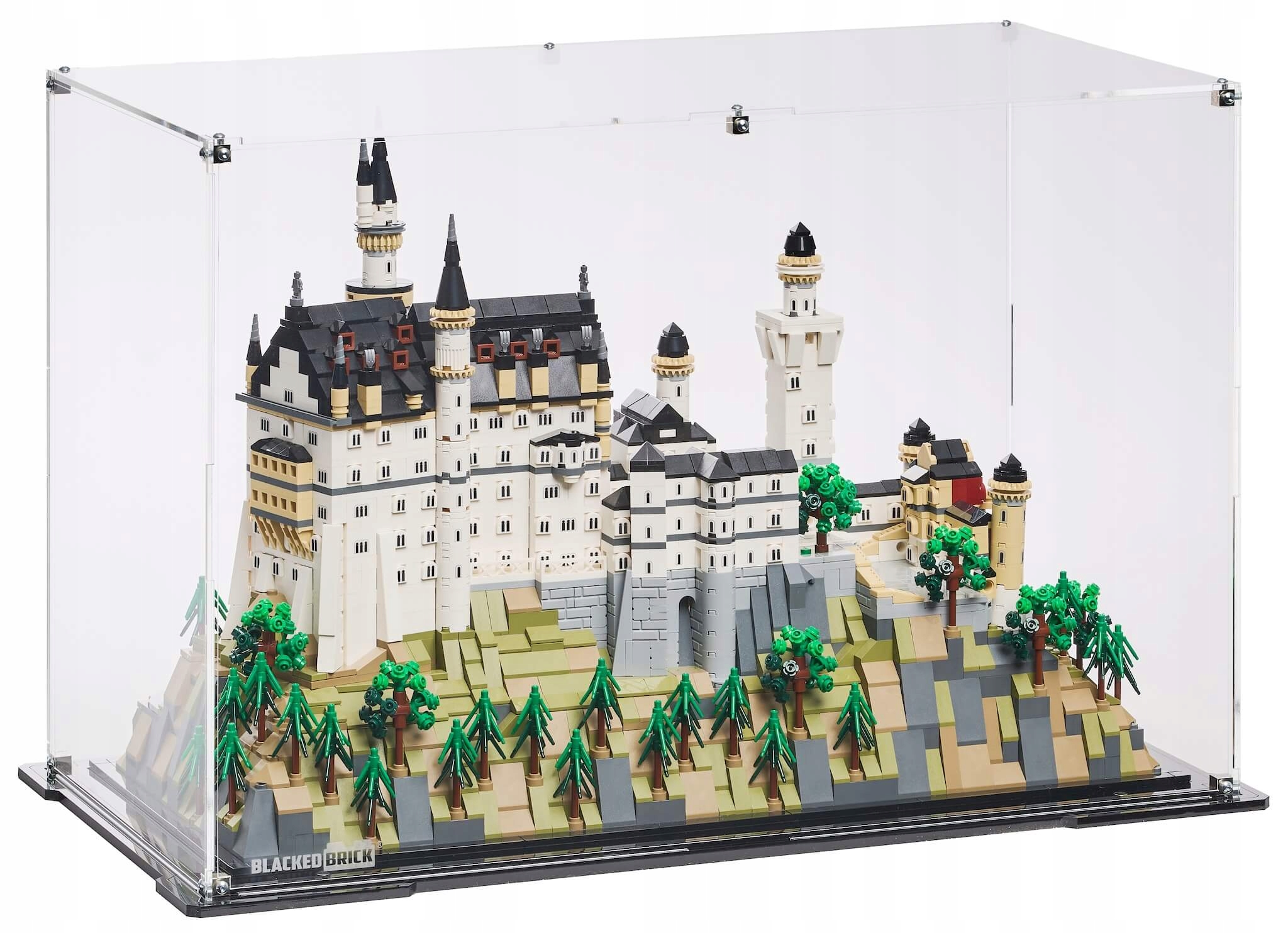 Vitrína Blacked Brick pre Lego 21063 Architecture Zámok Neuschwanstein
