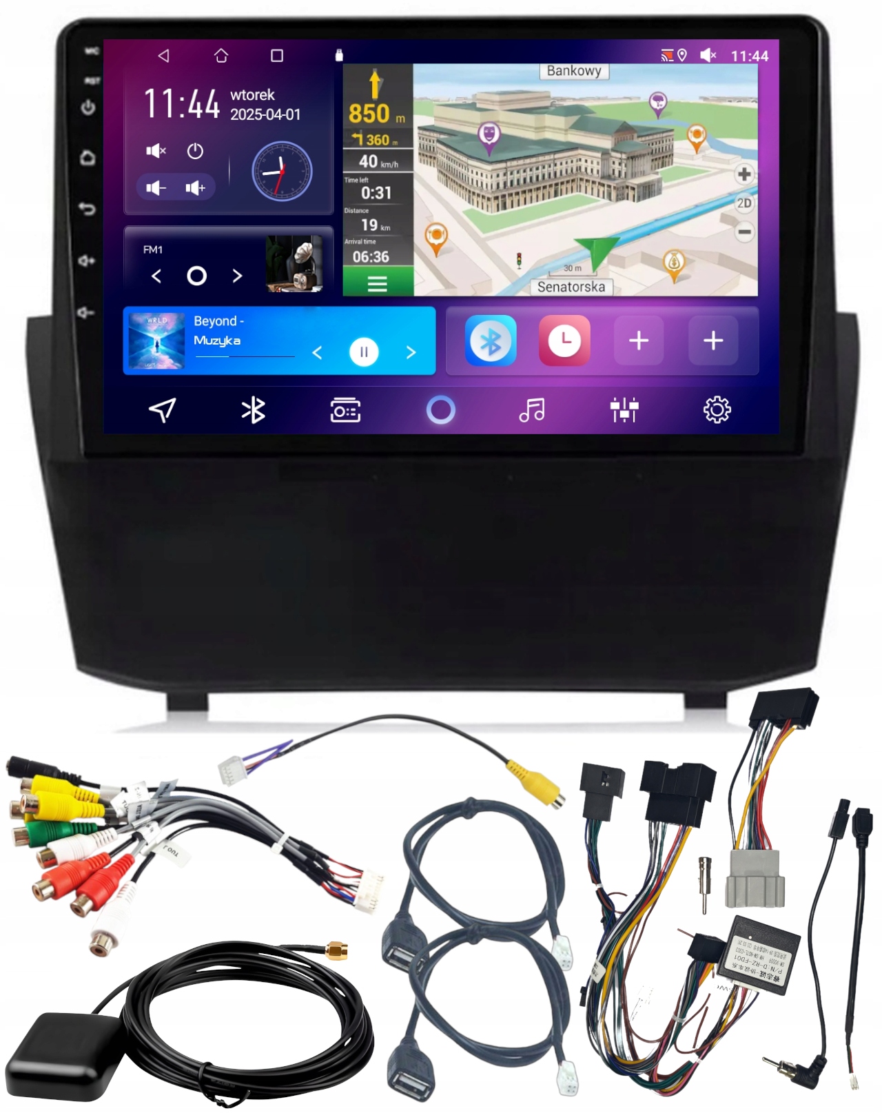 Autorádio Navigace Ford Fiesta 2009-2017 Android Carplay 4GB 64GB