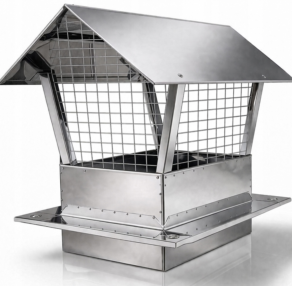 Daszek Na Komin Murowany Z Siatką Nasada Kominowa Z Płytą 140x250mm Kwas