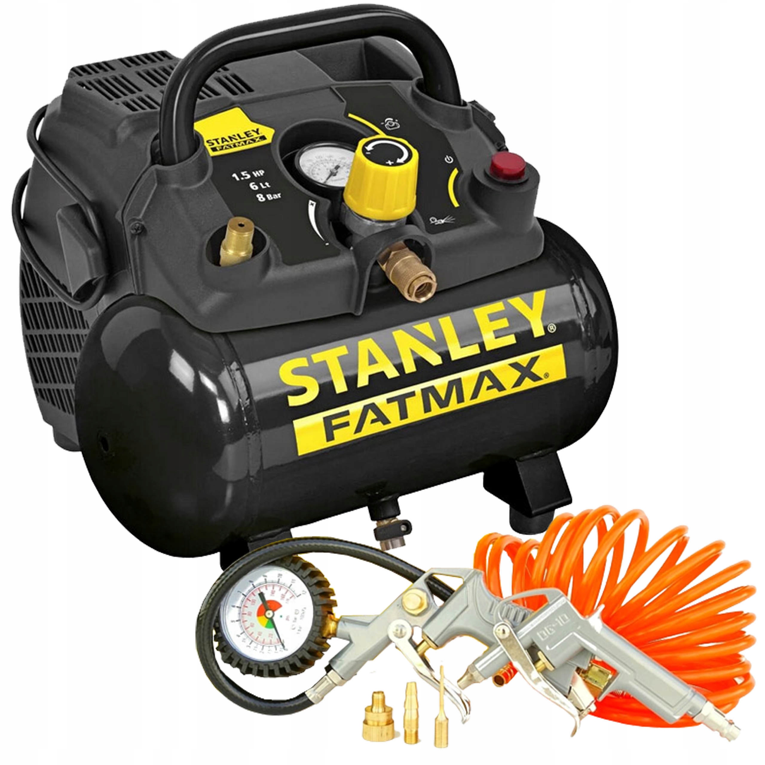 

Stanley Kompresor Bezolejowy 6L 8 Bar Zestaw