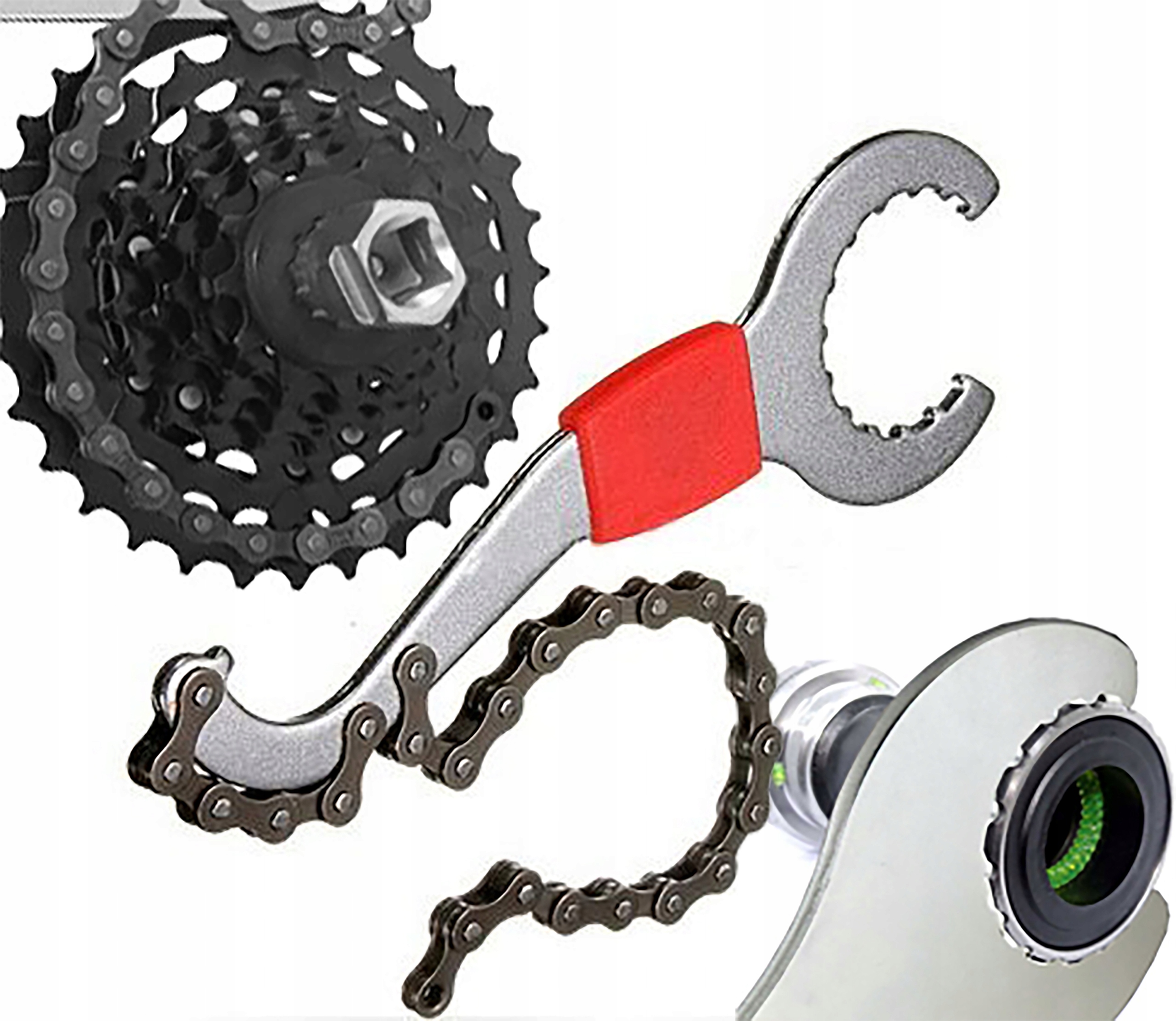 ZESTAW NARZĘDZI ROWEROWYCH KLUCZ SUPORTU KORBY DO ROWERU SKUWACZ BACIK 10el Marka Inna marka