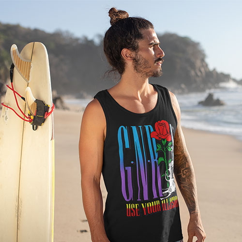 TANK TOP HORROR/ROCK GUNS N ROSES PISTOL Marka inna