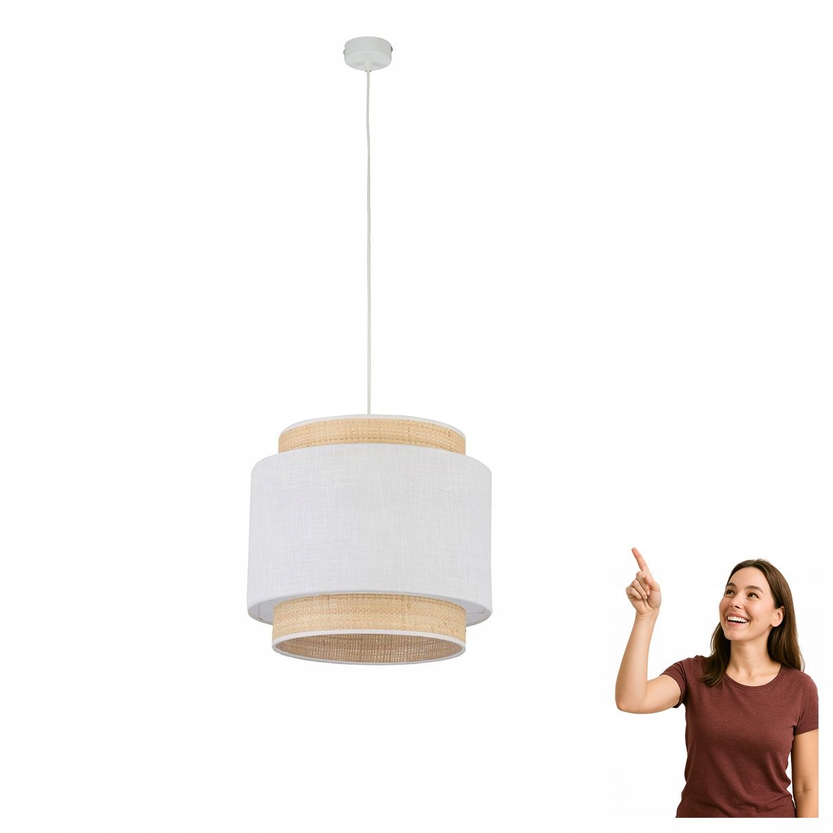 Závesná lampa Boho New White 5653 Tk Lighting