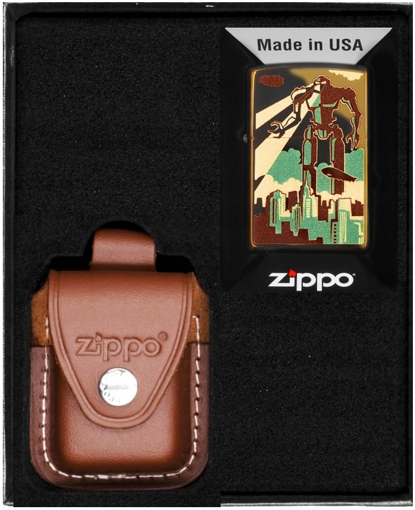 Sada Zippo Zapalovač Robot In City Design Dárkový No4