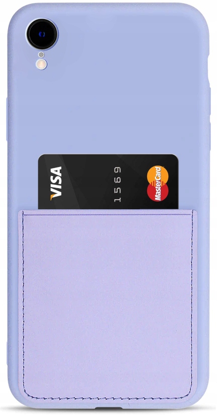Etui do iPHONE XR +SZKŁO, ELEGANCKIE, SILICON CARD Typ plecki