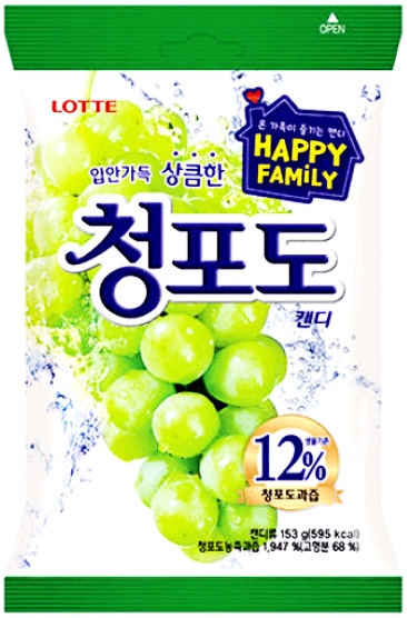 

Cukierki winogronowe (12% soku) 153g Korea