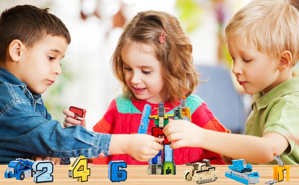 Zabawka 2W1 Robot Transformers Liczby Cyfry Nr 10szt PREZENT DZIEŃ DZIECKA Waga produktu z opakowaniem jednostkowym 0.36 kg