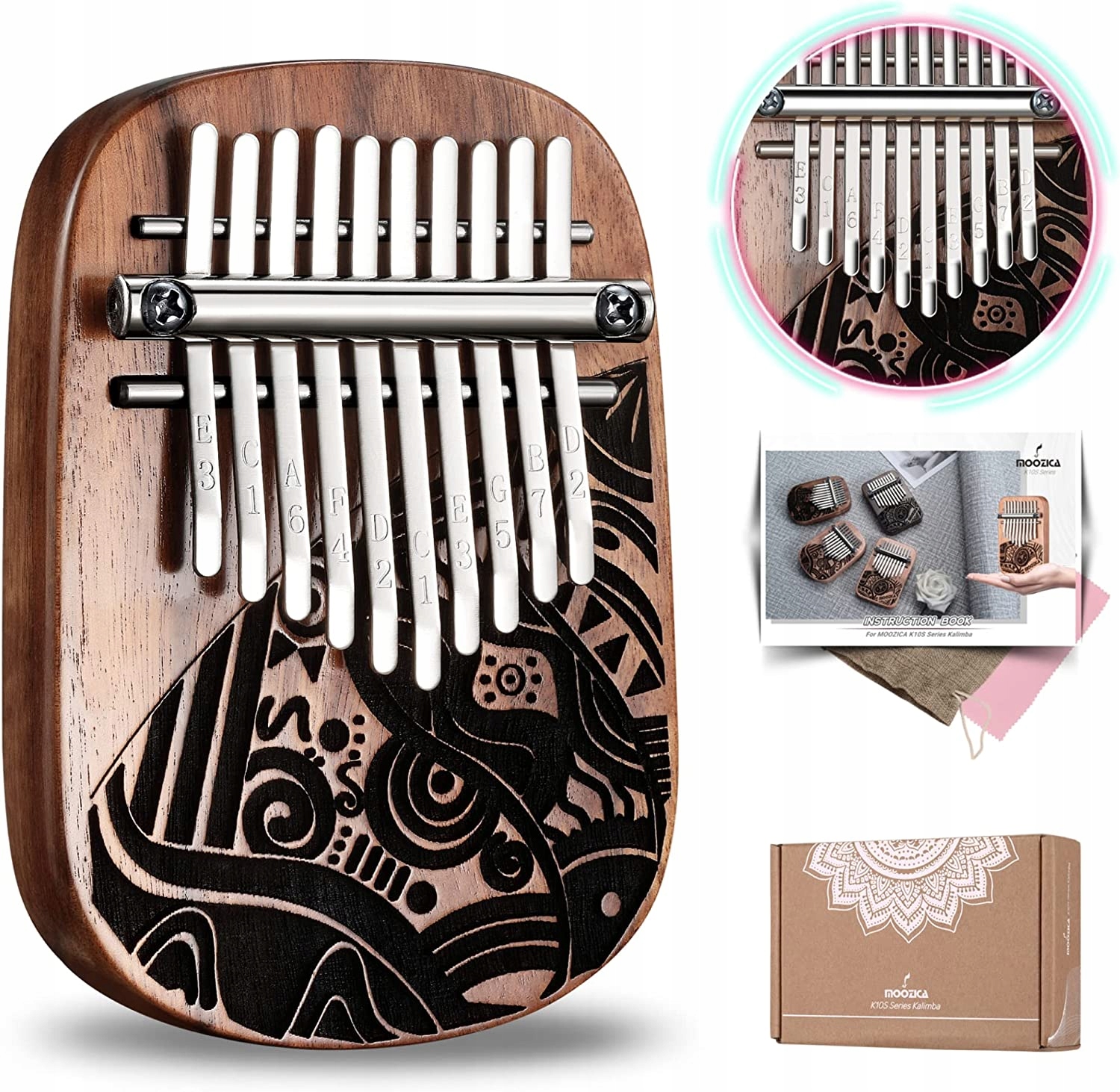 PROFESSIONAL KALIMBA Moozica MINI 10 Key / UK