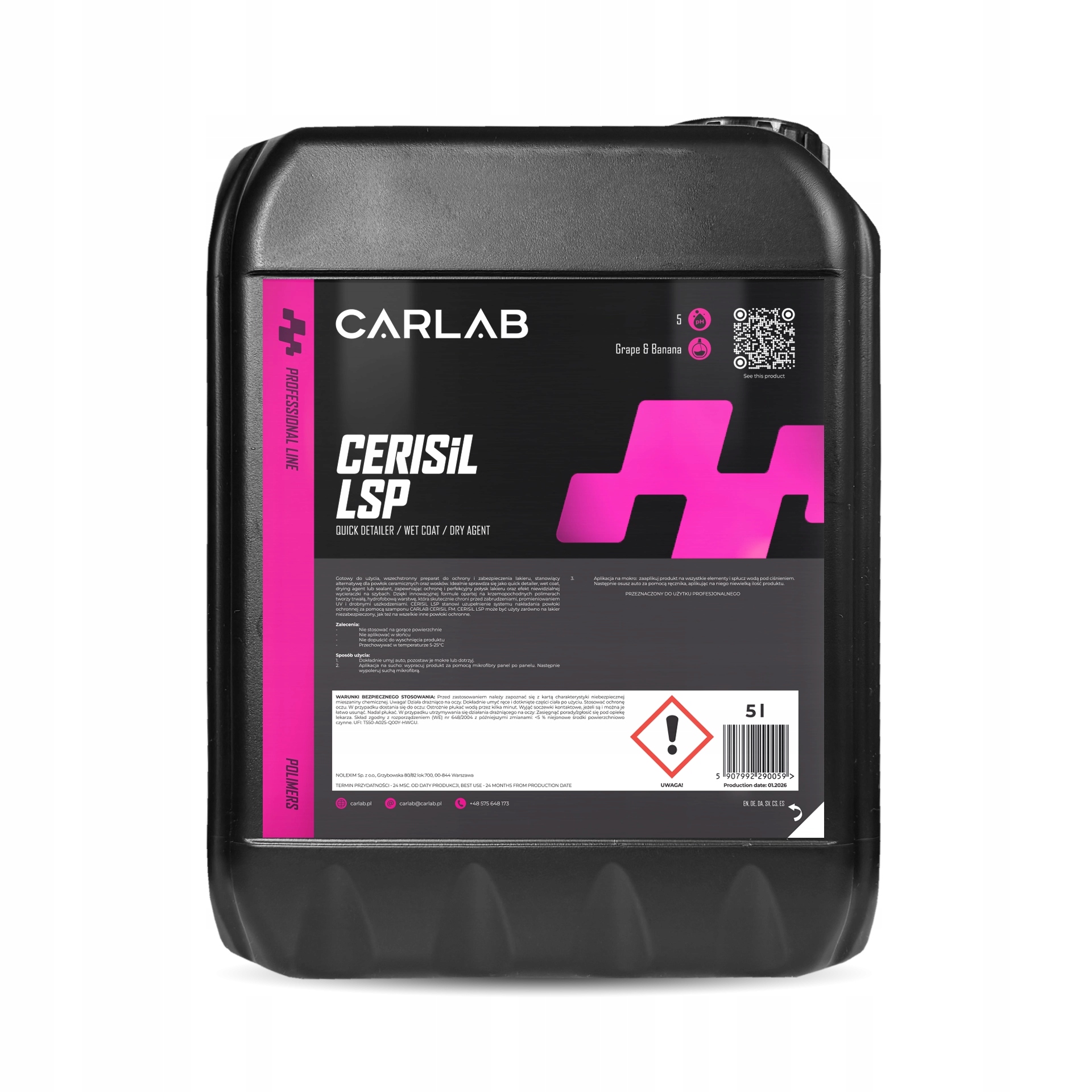Carlab Cerisil Lsp 5l 3v1 Rýchly Detailer, Wet Coat, Sušiaci Prostriedok