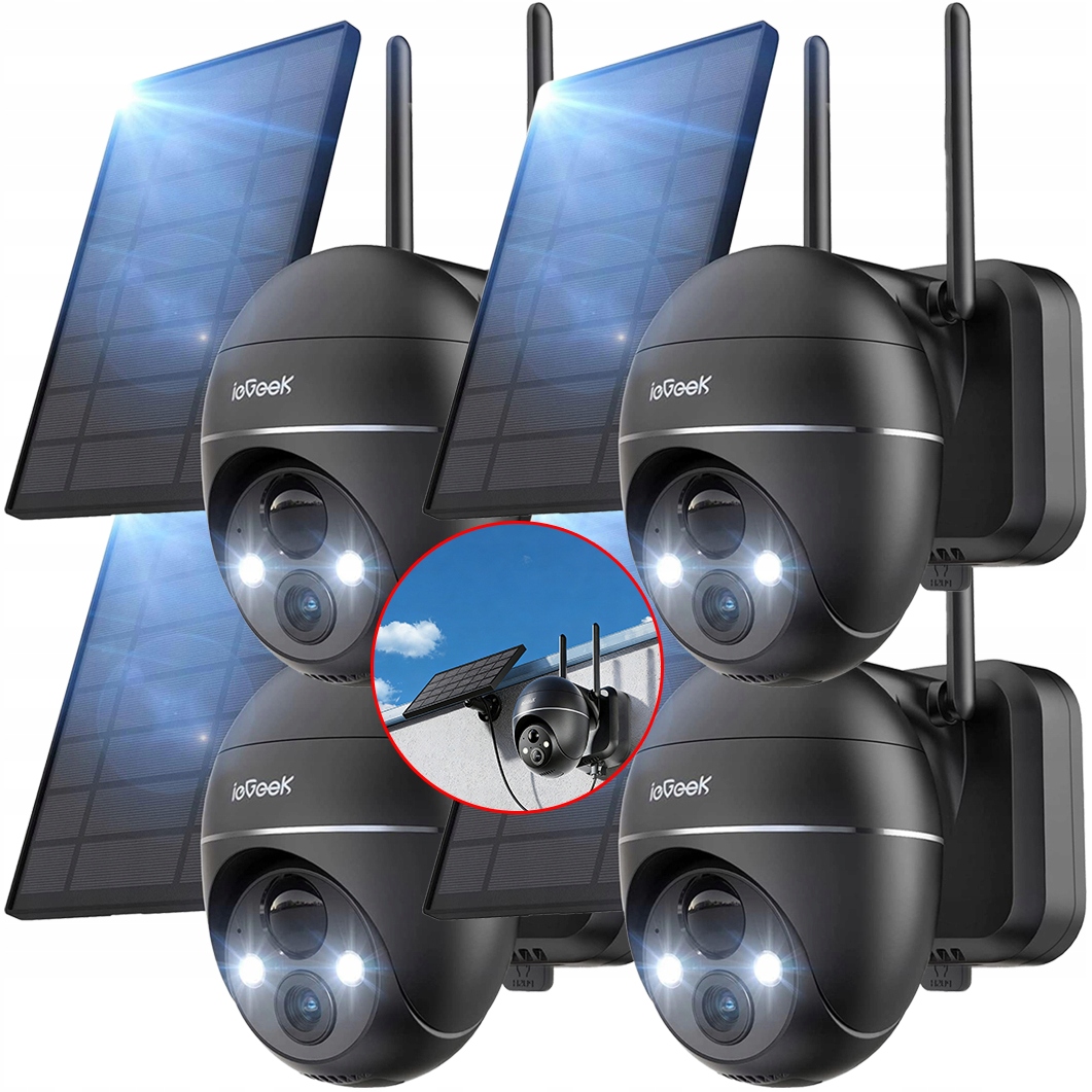 Solární Venkovní Wifi Kamera Otočná Ip 2K 3MPX 4X Zoom Baterie 4KS