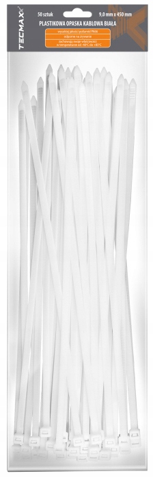 

Tecmaxx Opaska Zaciskowa Biała 9,0X450mm 50 Szt