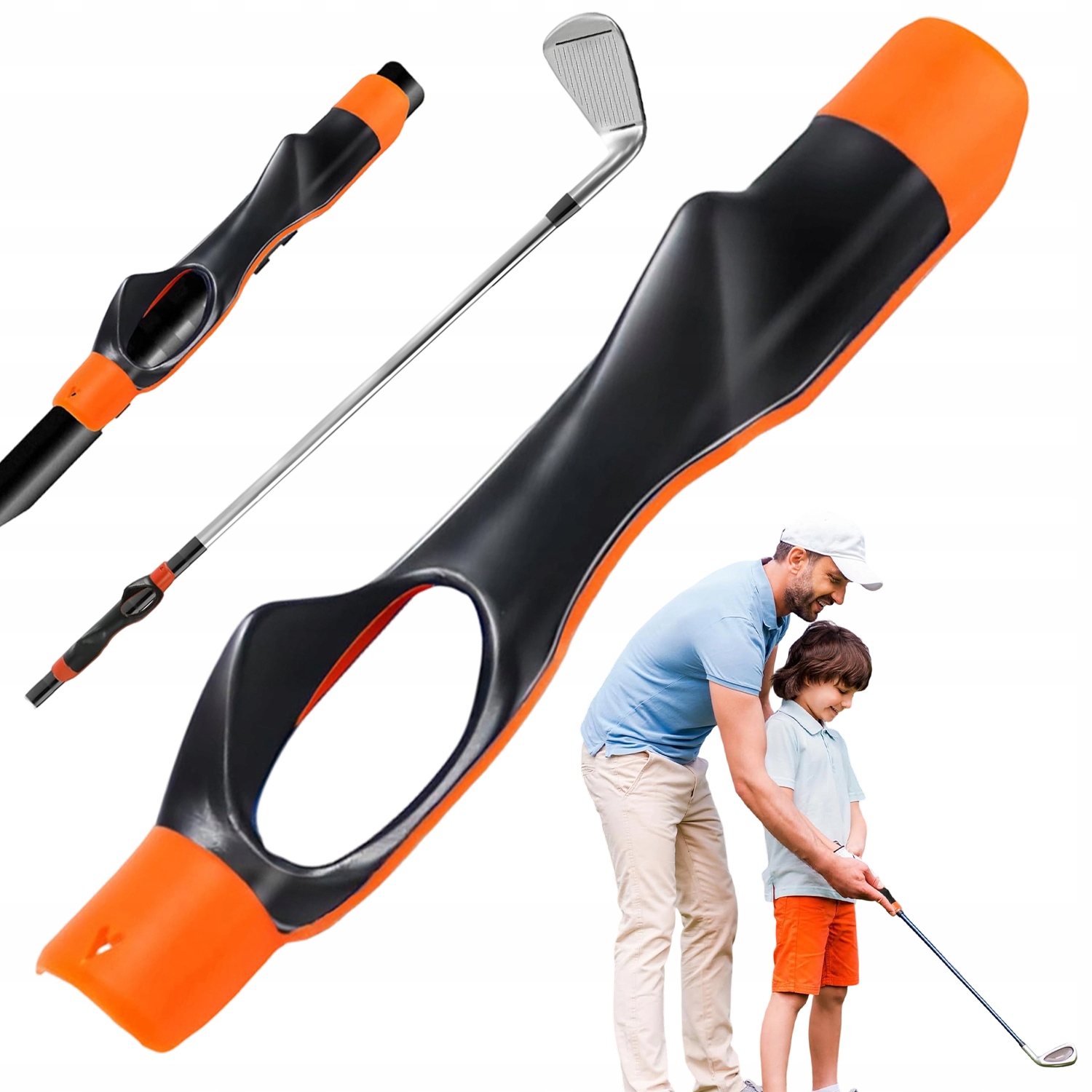 Silikonowy Trener Chwytu Golfowego Narzędzie Korekty Postawy Pomarańczowy