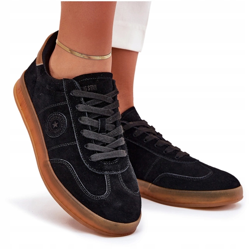 Dámské Semišové Tenisky Big Star RR274851 Hi-poly Systém Černé 40