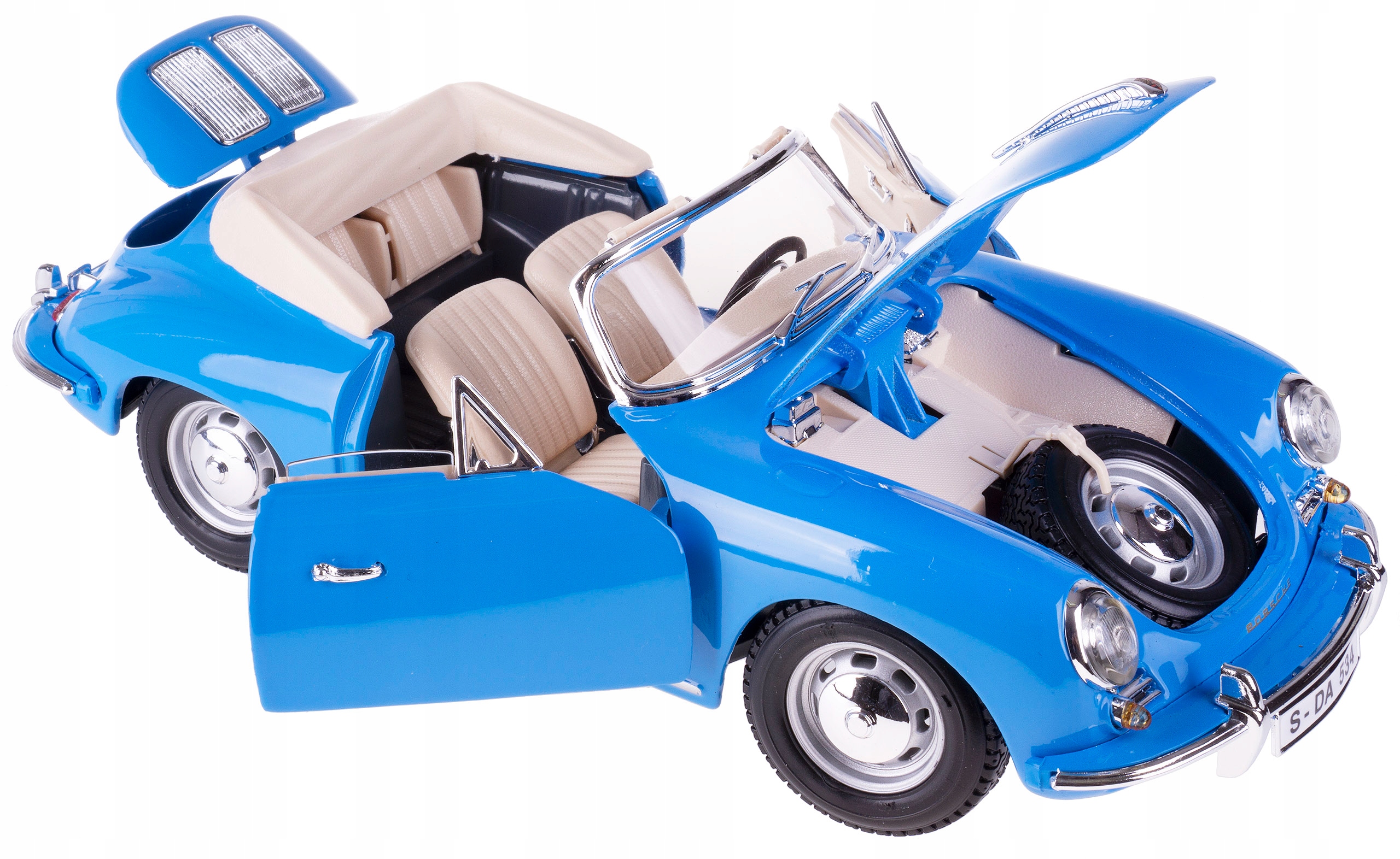 Porsche 356B Cabriolet Model Kovový Bburago 1:18