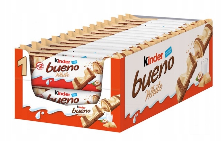 Kinder Bueno White Ferrero 39 g x 30 szt Data ważności 05.06.2026r