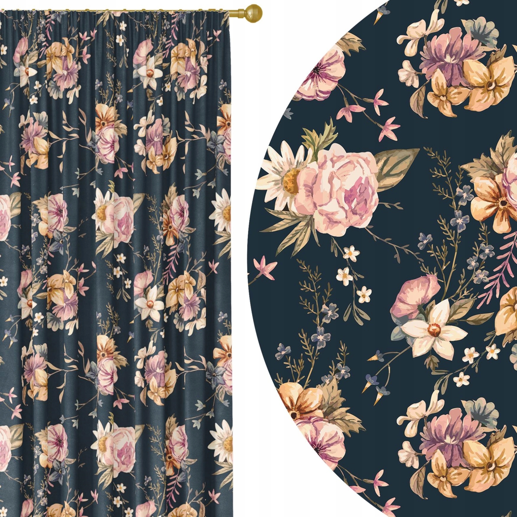 

Zasłona Gotowa 140x250 Na Taśmie Żabki