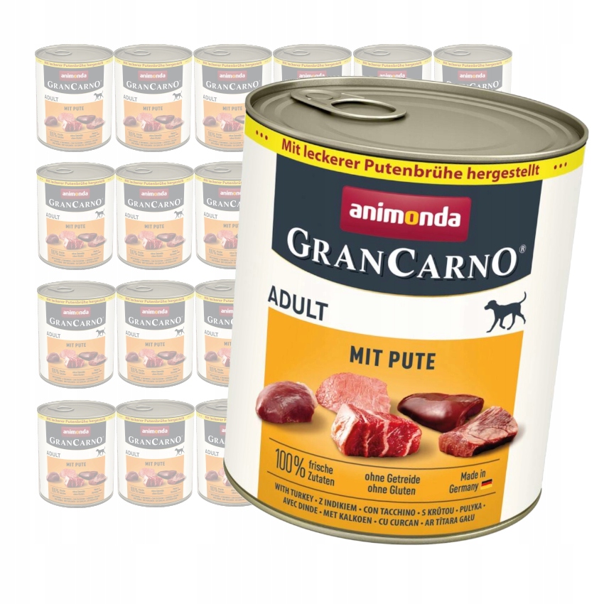 Levně Animonda GranCarno Adult 24x800g Vlhké Krmivo pro psy s krůtím masem