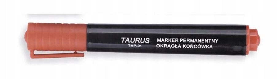 Marker PERMANENTNY okrągła końcówka- CZERWONY 5szt