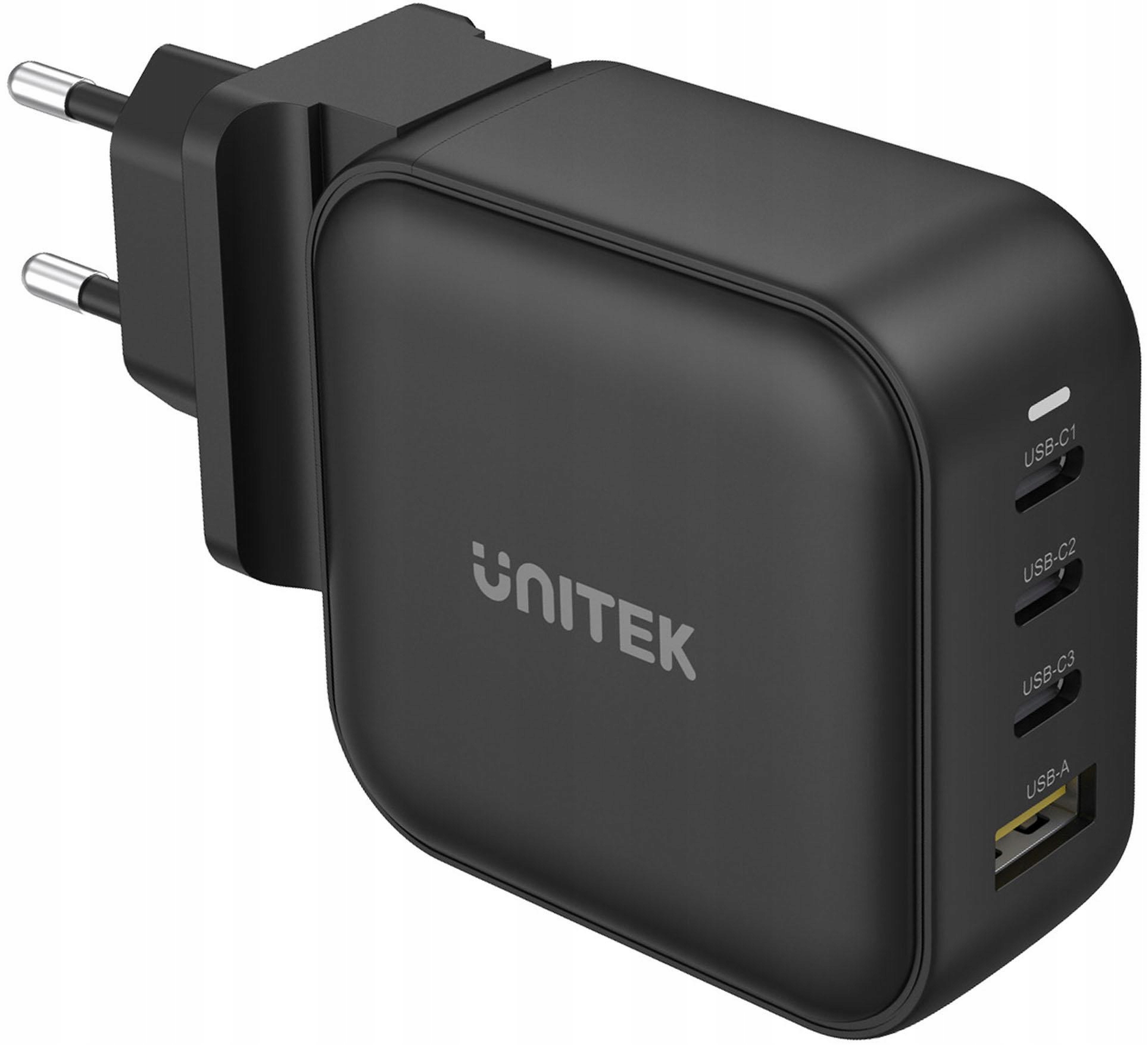 Nabíjačka Unitek GaN 4 porty, Pd 100W QC3.0 čierna