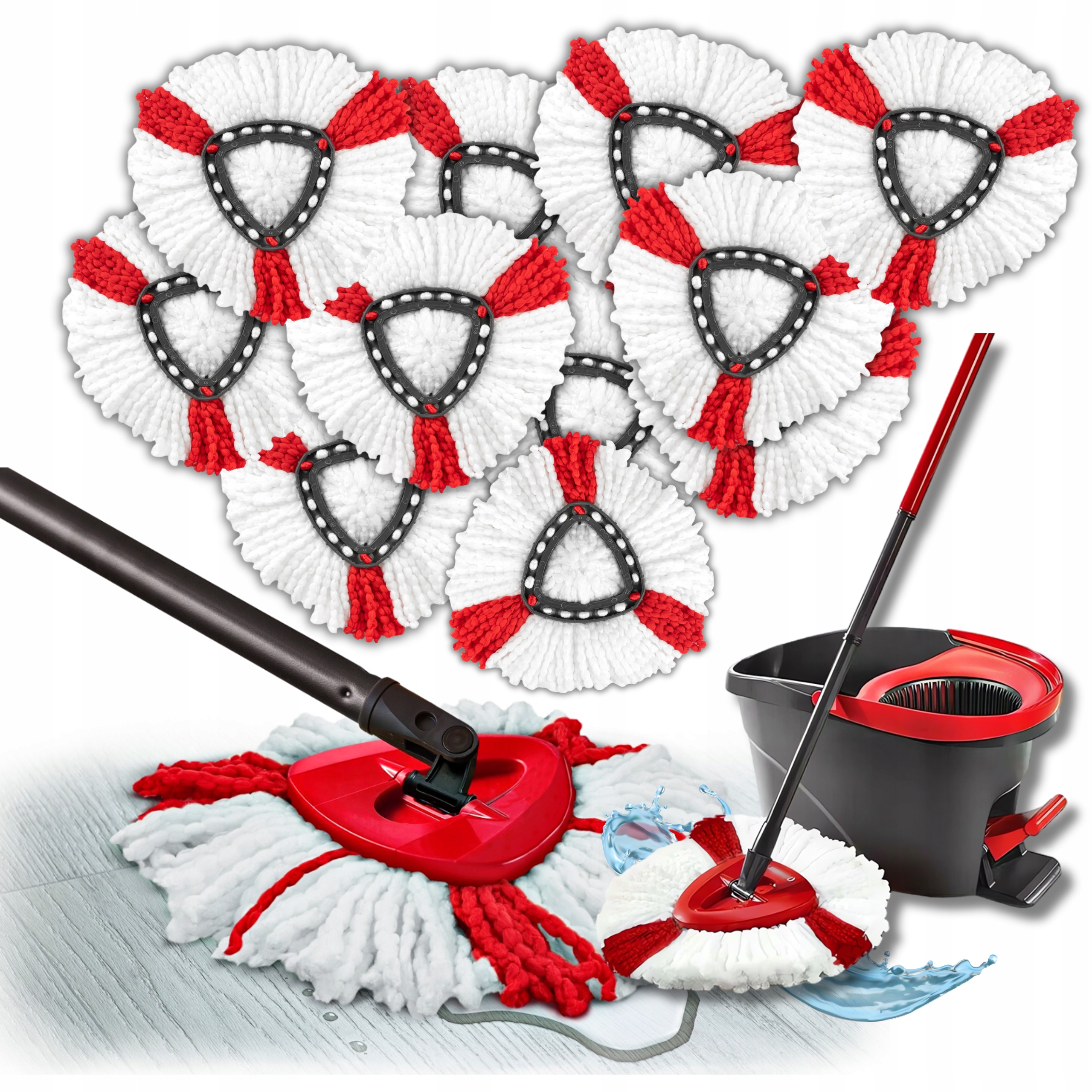 Levně 12 x Vložka Do Mopu Kulatý Vileda Turbo absorpční, náhradní díl