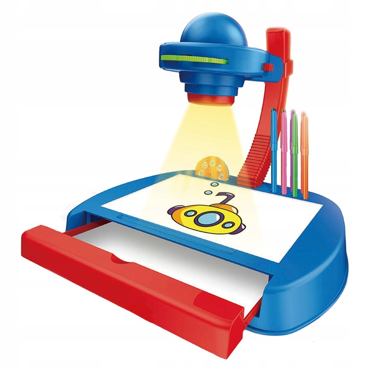 Duży Projektor Rzutnik do Rysowania Slajdy Pisaki Wiek dziecka 3 lata +