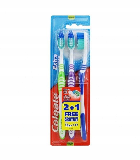 

Colgate Extra Clean Medium szczoteczka do zębów 3-