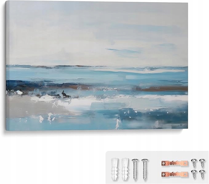 Abstraktní obraz Na Plotně Moře 40 x 60 cm Nástěnná Dekorace