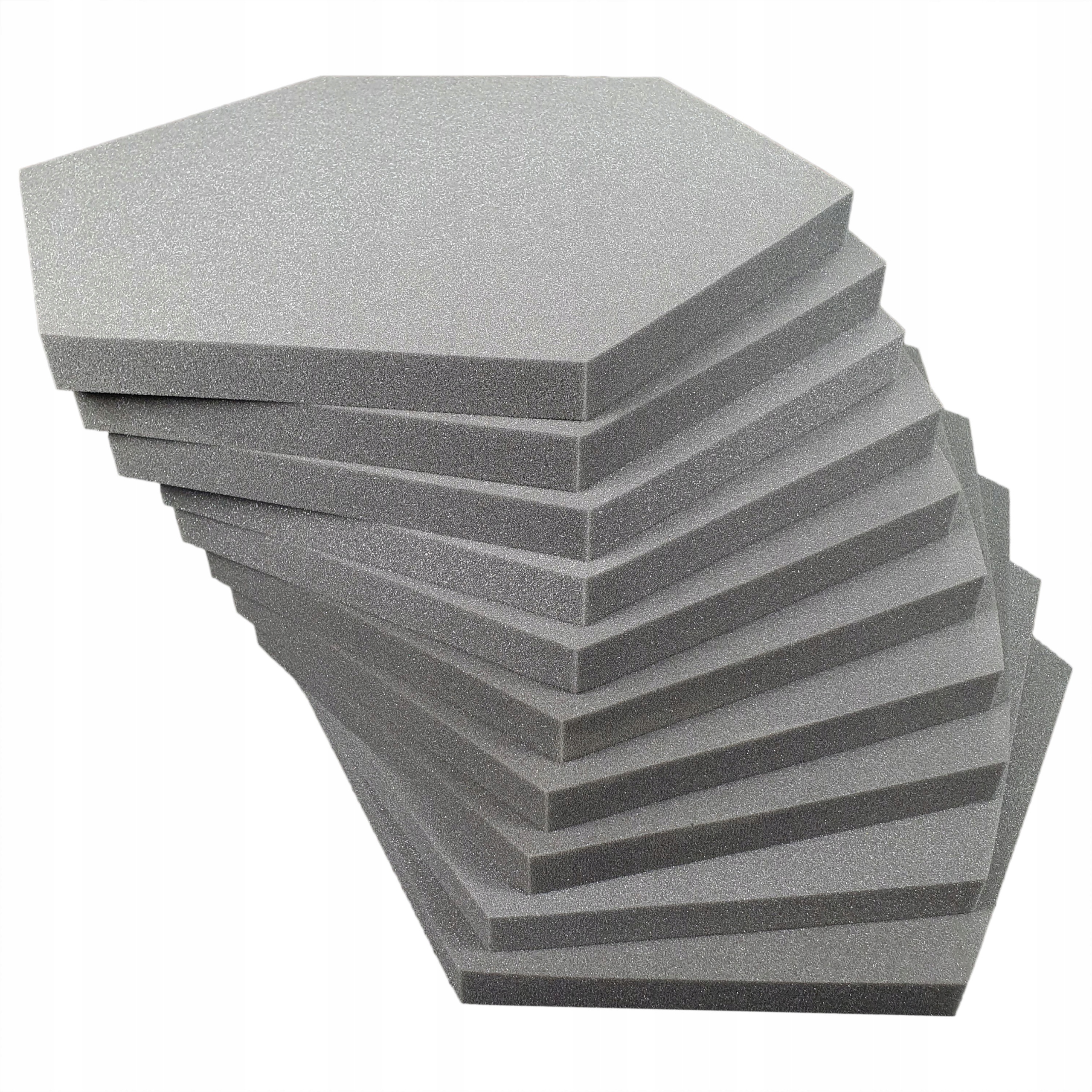 Akustická pěna Set 10 ks panelů Hexagon 3 cm x 43,5 x 50 cm Matrace