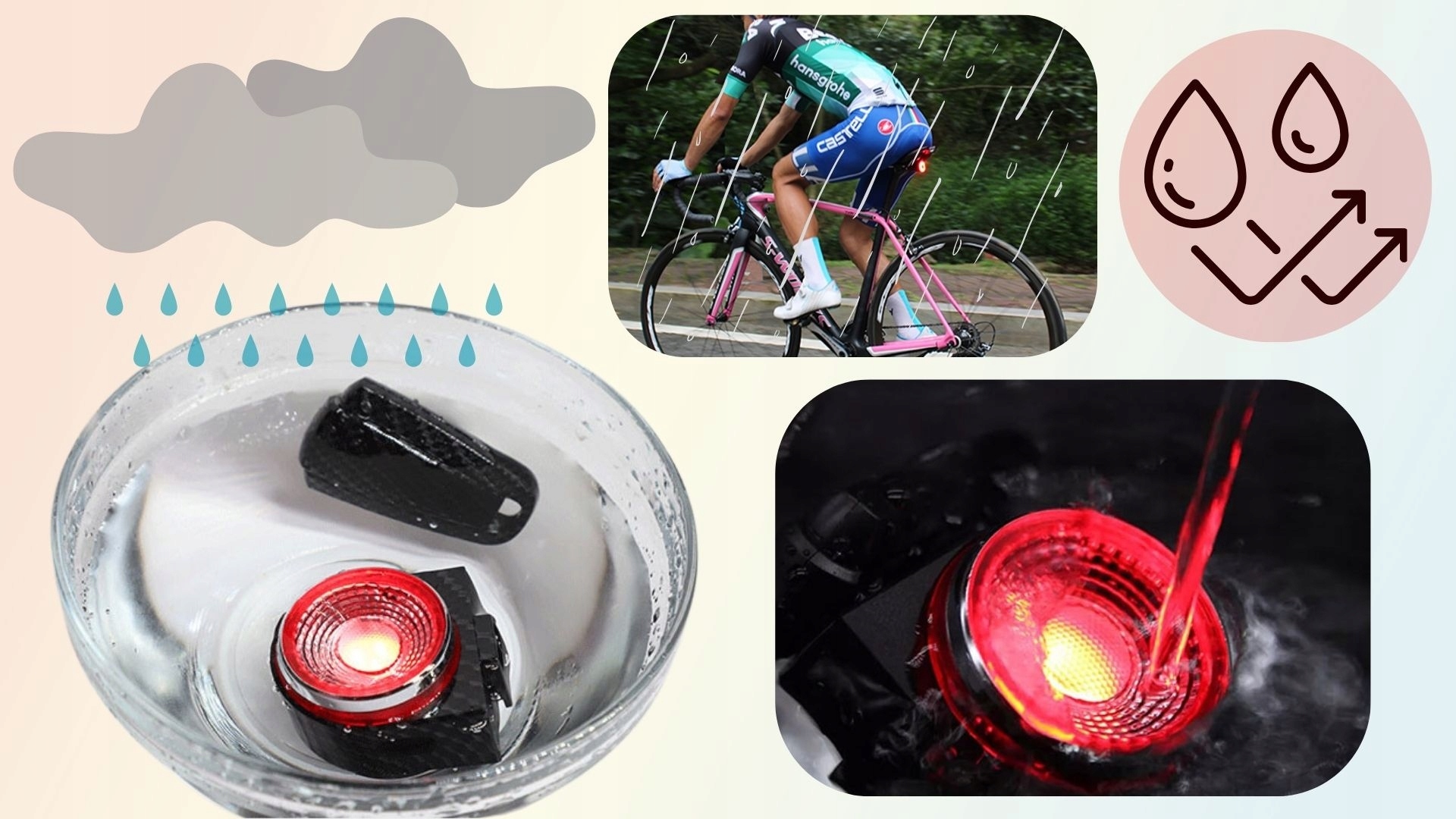 PrEmIUM LAMPKA ROWEROWA ŚWIATŁO STOP ALARM DO ROWERU NEW Skutera MOCNA M086 Zasilanie USB