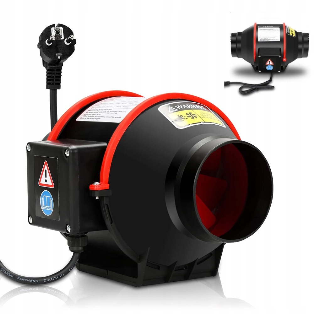 Trubkový ventilátor pro malé místnosti 100 mm Kanálový ventilátor