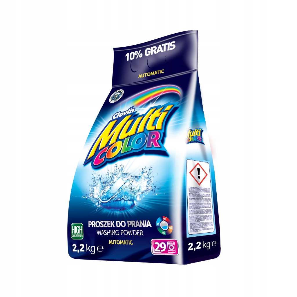 3x Clovin Multi Color prášek na praní, 2,2 kg