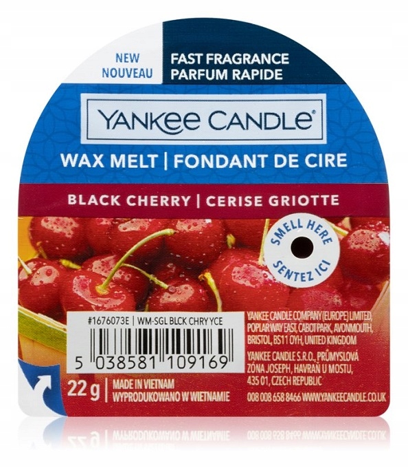 

Yankee Candle Black Cherry wosk zapachowy 22g