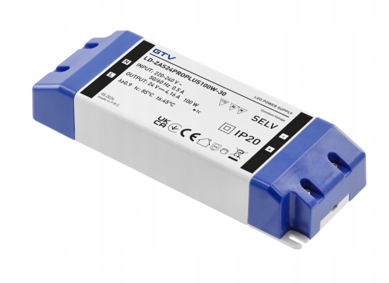 Led Nábytkový Napájecí Zdroj Gtv Pro+ 24V 100W Input 220-240VAC IP20 Emc Filtr