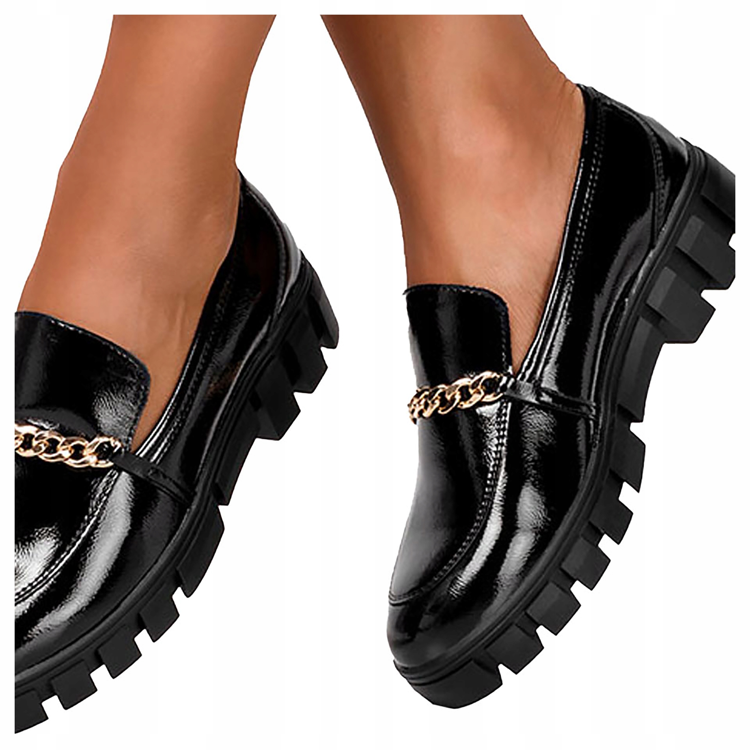 Mokasíny, Polobotky Se Zlatým Řetízkem, Platforma