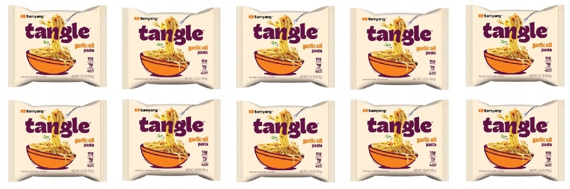 Levně 10 x 105 g Samyang Tangle pokrm Těstoviny Instantní česnekový olej Karton