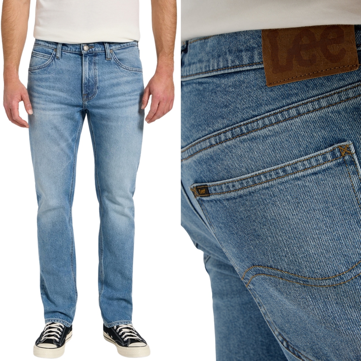 Lee Daren Regular Marine Blue Džíny jednoduché pánské džínové kalhoty W42 L32