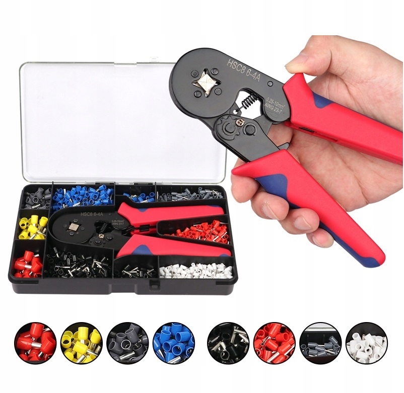 Zaciskarka Omega ZESTAW ZACISKARKA + 1200 SZTUK TULEJEK KOMPLET 0,25 mm² -