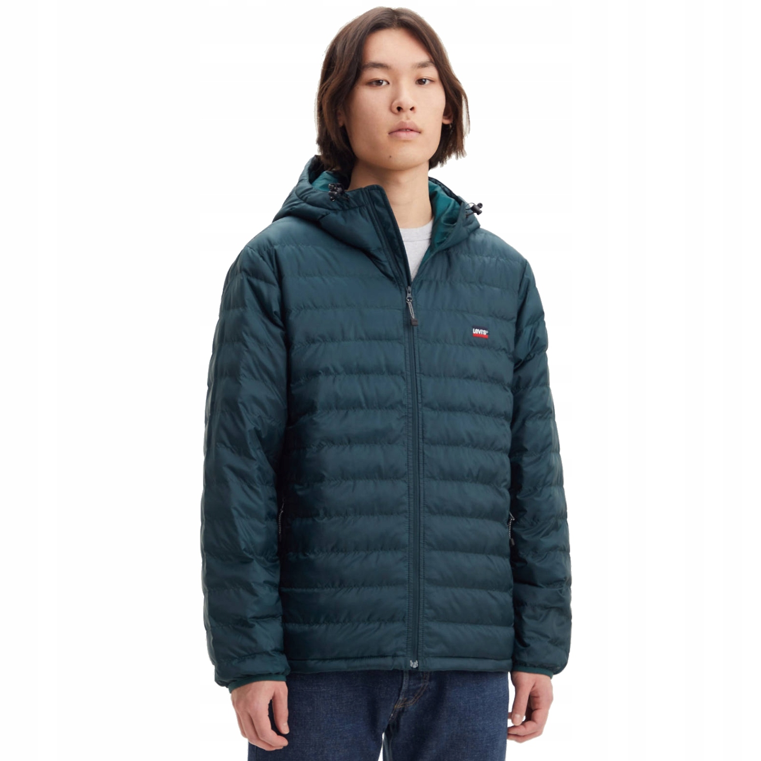 Levi's Presidio Packable Hooded Jacket [L] Pánská bunda Polyester Zelená