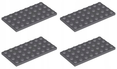 

Lego 3035 Płytka 4x8 szara ciemna Nowa (20g) 4 szt