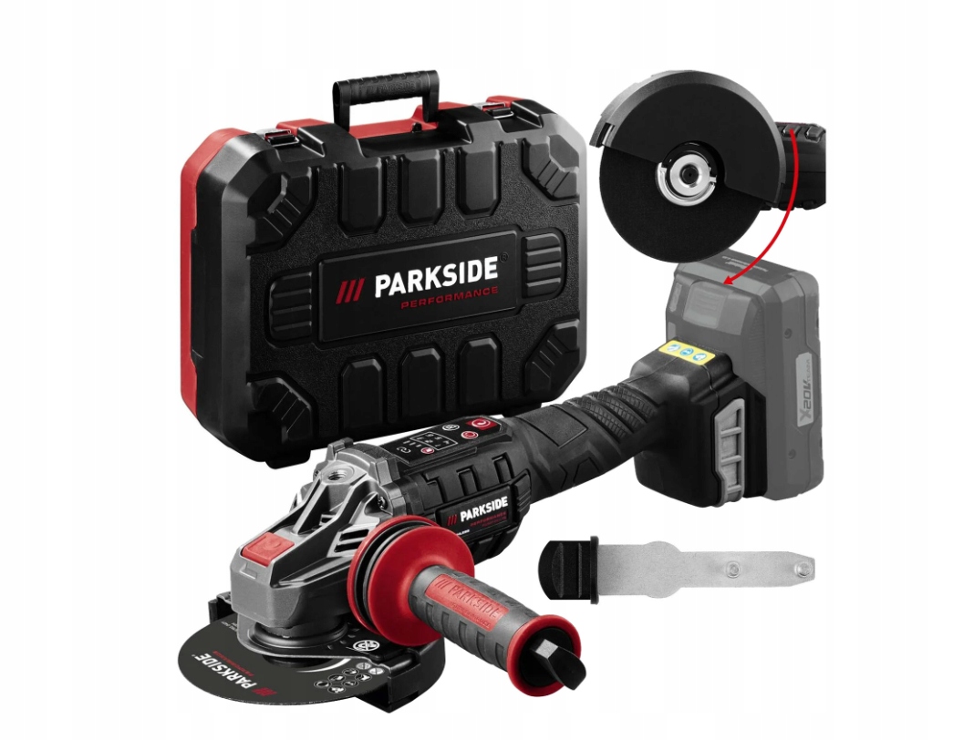 PARKSIDE PERFORMANCE Szlifierka kątowa akumulatorowa 125mm PWSAP 20-Li ...